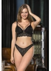 BRALET SÜTYEN SLİP KÜLOT TAKIM SİYAH (MGP31351)