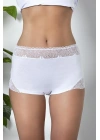DANTEL DETAYLI BOXER BEYAZ (MGP21783)