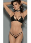 Deri Görünümlü Sexy Sütyen Külot Takım 50858