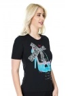 Derya Kurşun Baskılı Kadın Tişört 275