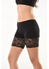 Derya Kurşun Dantelli Kısa Kadın Şort Tayt 496