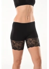 Derya Kurşun Dantelli Kısa Kadın Şort Tayt 496