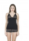 Derya Kurşun İp Askılı Dantelli Atlet Şort Takım 251