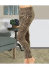 Derya Kurşun Leopar Uzun Kadın Tayt 434