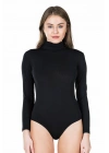 Derya Kurşun Uzun Kol Boğazlı Çıtçıtlı Kadın Body 322