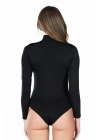 Derya Kurşun Uzun Kol Boğazlı Çıtçıtlı Kadın Body 322