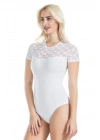 Derya Kurşun Yarım Kol Dantelli Kadın Body 338