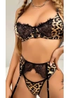 Kadın Leopar Seksi Jartiyer Kostümü 2120