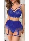 Mavi Bel Tüllü Kadın Seksi Fantezi Jartiyer Takım 2121