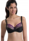 MOR SİYAH MI Emay 136 B Balenli Toparlayıcı Dantelli Sütyen