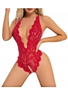 Özel Bölgesi Açık Kırmızı Dantel Seksi Body Jesica Bella E-0048