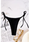 Özel Tasarım Bağlamalı Siyah Bikini Alt