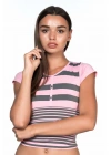 PEMBE GRİ MI Emay 5026 Soft Seamless T Shirt