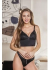 SİMLİ BRALET VE STRİNG TAKIM SİYAH (MGP31562)