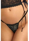 Siyah Fantezi Dantelli Şık Tanga Külot 81078