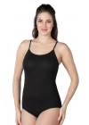 SİYAH MI Emay 1415 Modal Cotton Çıtçıtlı İnce Askılı Body