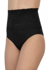 SİYAH MI Emay 2090 Önü Dantelli Yüksek Bel Slip Korse