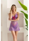 TRANSPARAN BABYDOLL STRİNG TAKIM LİLA (MGP32096)