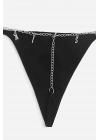Yazılı Zincirli Fantezi Tanga Şık Külot 81090