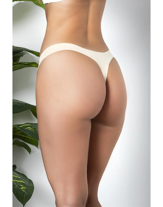 3'LÜ PAKET DİKİŞSİZ, İZ YAPMAZ, LAZER KESİM, STRİNG KÜLOT EKRU (MGP21262)