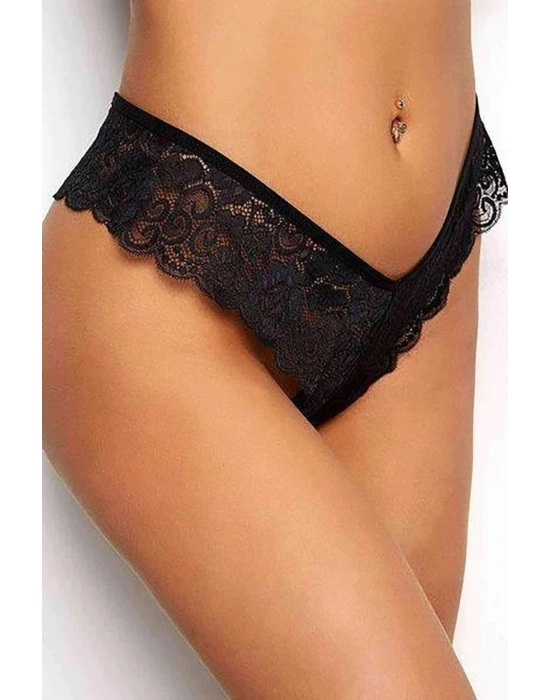 Arkası Çapraz Yarım Boxer Siyah Külot 80966