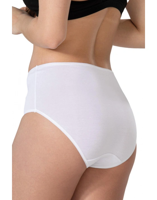 BEYAZ MI Emay 1445 Modal Cotton Yüksekbel Dantelli Külot