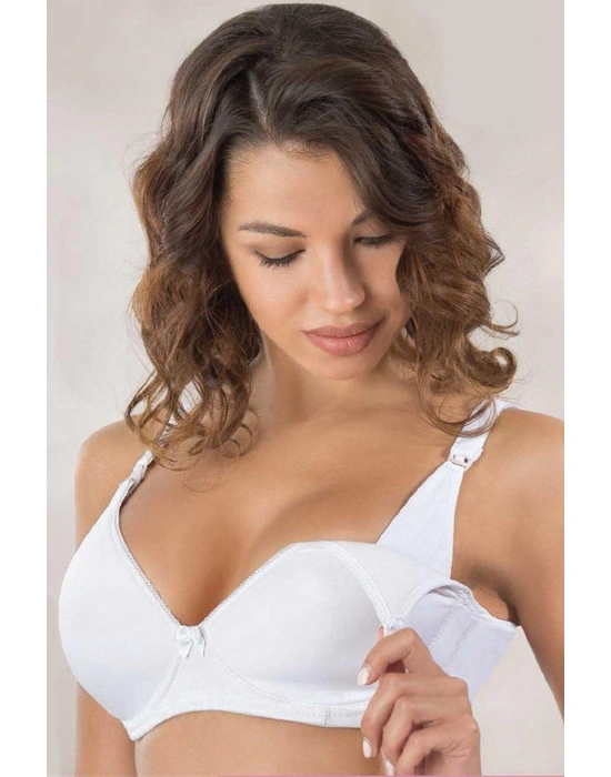 BEYAZ MI Emay 166 B Balenli Pedli Emzirme Sütyen