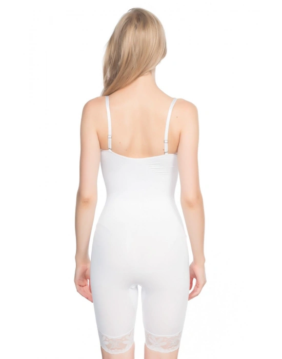 BEYAZ MI Emay 2031 Paçalı Dantelli Boy Korse