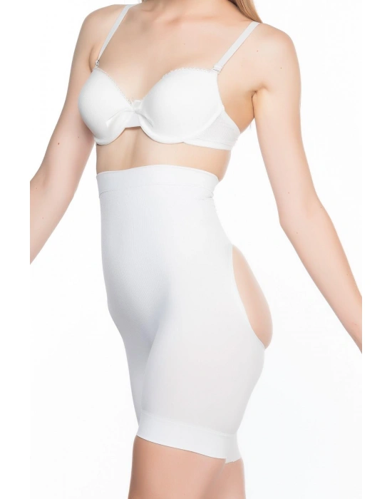 BEYAZ MI Emay 2032 Popo Açık Masajlı Boxer Korse