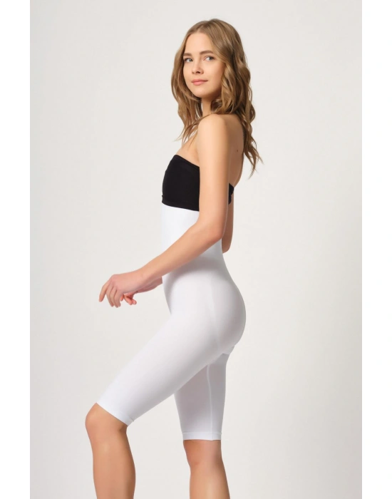 BEYAZ MI Emay 2044 Yüksek Bel Double Uzun Paçalı Korse