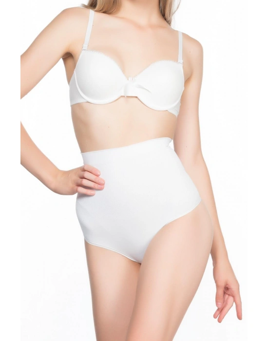 BEYAZ MI Emay 2054 Masajlı String Korse