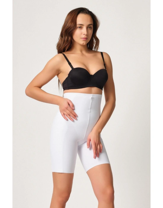 BEYAZ MI Emay 2814 Double Yüksek Bel Boxer Lazer Korse
