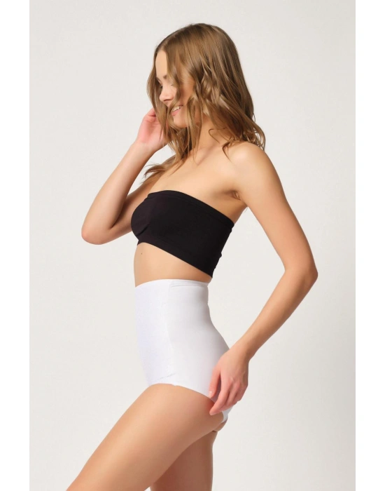 BEYAZ MI Emay 2842 Lazer Dantelli Slip Korse