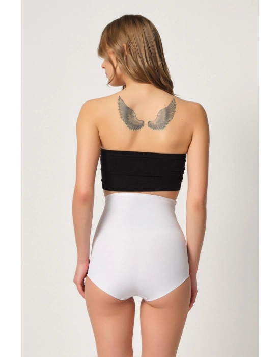 BEYAZ MI Emay 2842 Lazer Dantelli Slip Korse