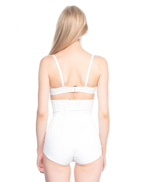 BEYAZ MI Emay 2886 Yüksek Bel Tül Slip Lazer Korse