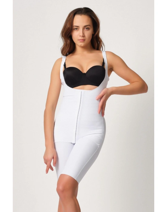 BEYAZ MI Emay 2915 Agraflı Yelek Karyoka Destekli Boy Korse