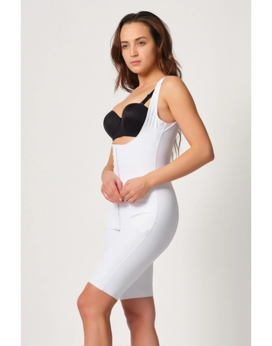 BEYAZ MI Emay 2915 Agraflı Yelek Karyoka Destekli Boy Korse