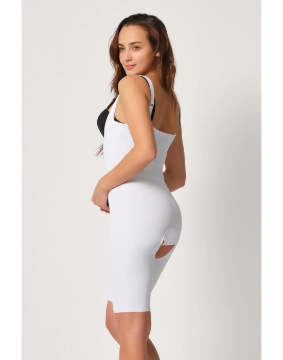 BEYAZ MI Emay 2915 Agraflı Yelek Karyoka Destekli Boy Korse