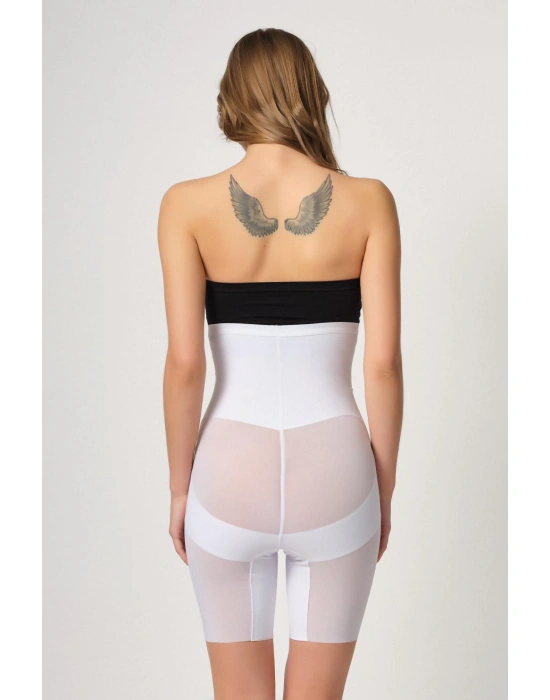 BEYAZ MI Emay 2929 Double Tül Paçalı Lazer Korse