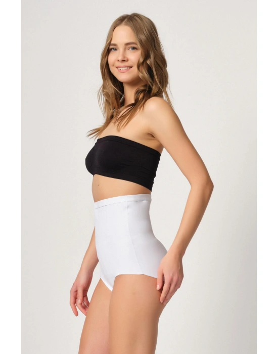 BEYAZ MI Emay 2931 Karın Balen Destekli Slip Lazer Korse