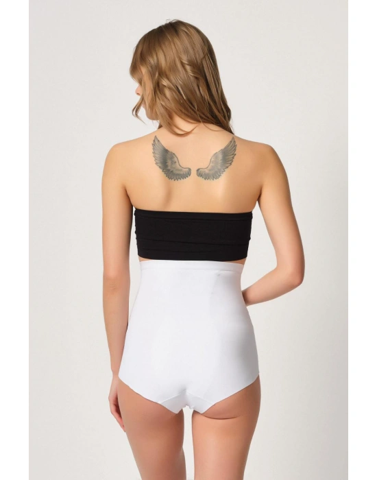 BEYAZ MI Emay 2931 Karın Balen Destekli Slip Lazer Korse