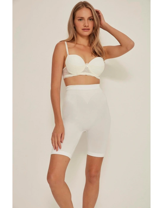 BEYAZ MI Emay 3005 Soft Uzun Paçalı Boxer Korse