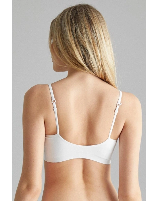 BEYAZ MI Emay 4020 Pedli İnce Askılı Büstiyer