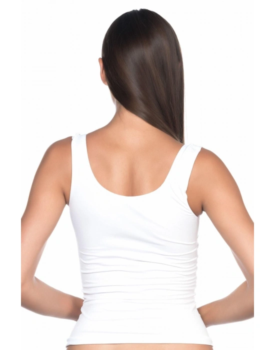 BEYAZ MI Emay 5002 Soft Kalın Askılı Uzun Atlet