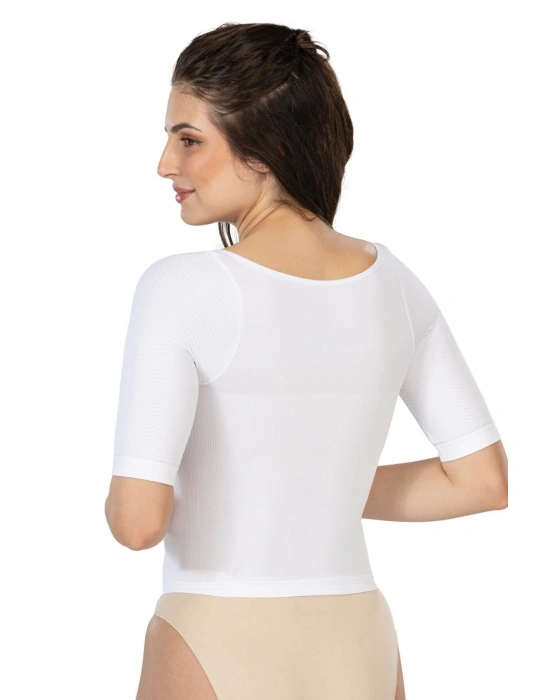 BEYAZ MI Emay 5014 Göğsü Açık Yarım Kollu Korse