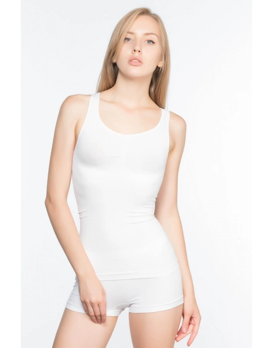 BEYAZ MI Emay 5015 Kalın Askılı Atlet Korse