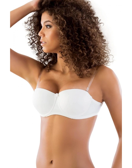 BEYAZ MI Emay 702 Şeffaf Askılı Push-Up Sütyen