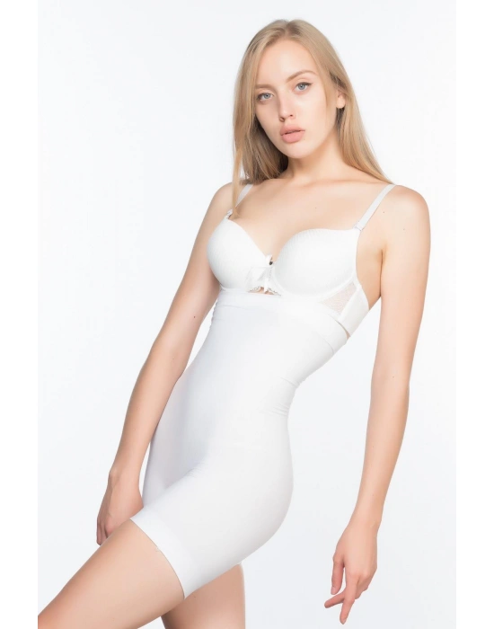 BEYAZ MI Emay 7026  Yüksek Bel Paçalı Korse