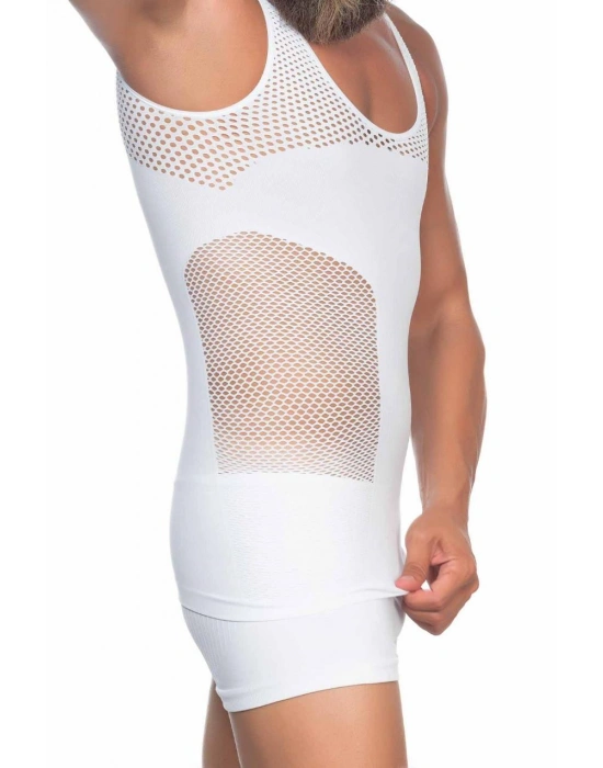 BEYAZ MI Emay E1006 Fileli Erkek Korse Atlet