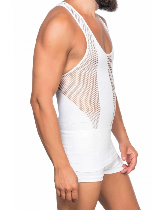 BEYAZ MI Emay E1009 Fileli Erkek Korse Atlet